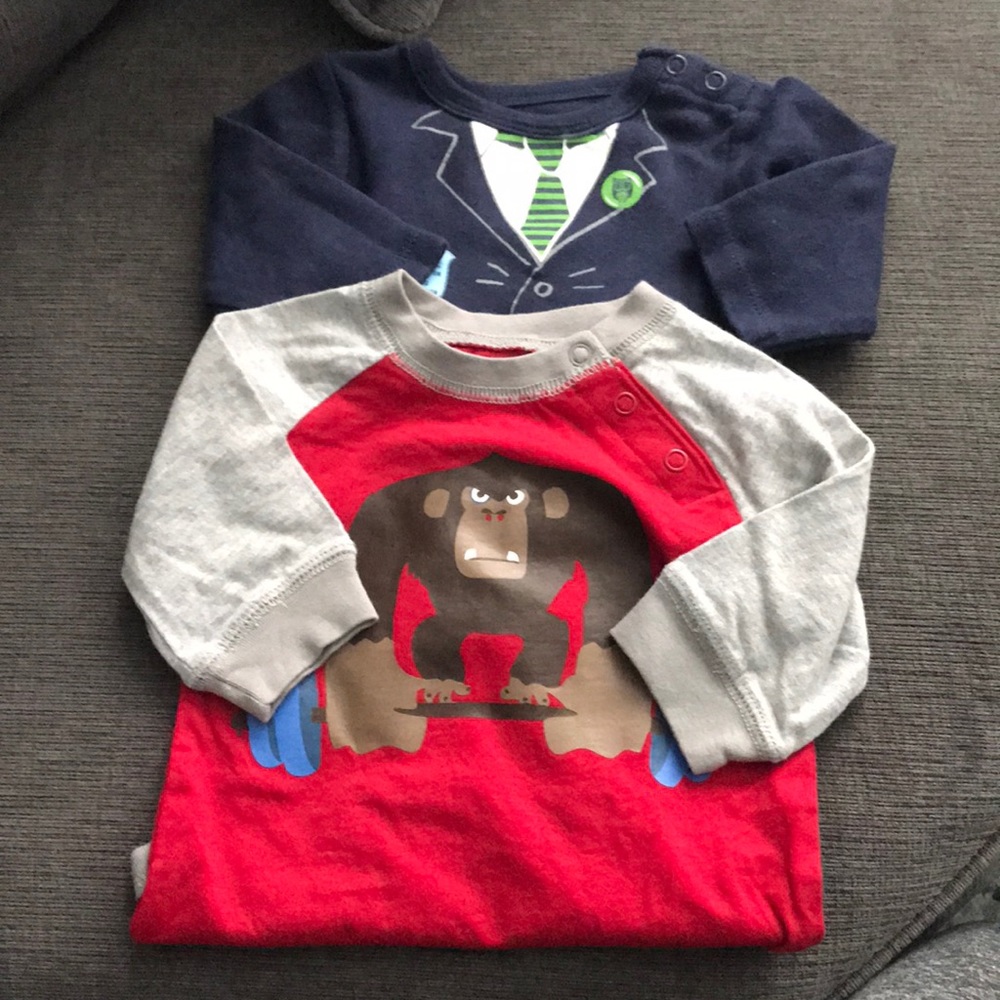 Small Paul carter 0-3 m long sleeve baby bodysuit